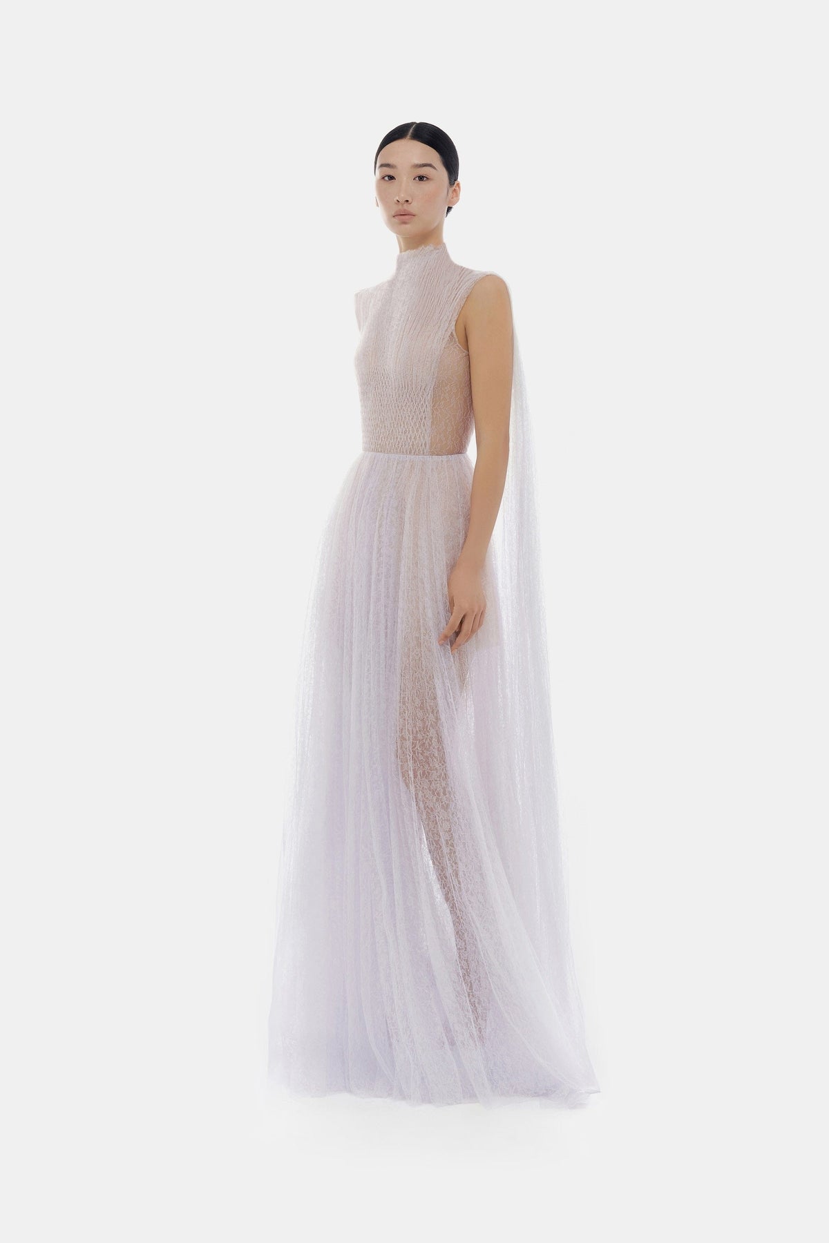 Violet Smocked Lace Maxi Dress by Montsand