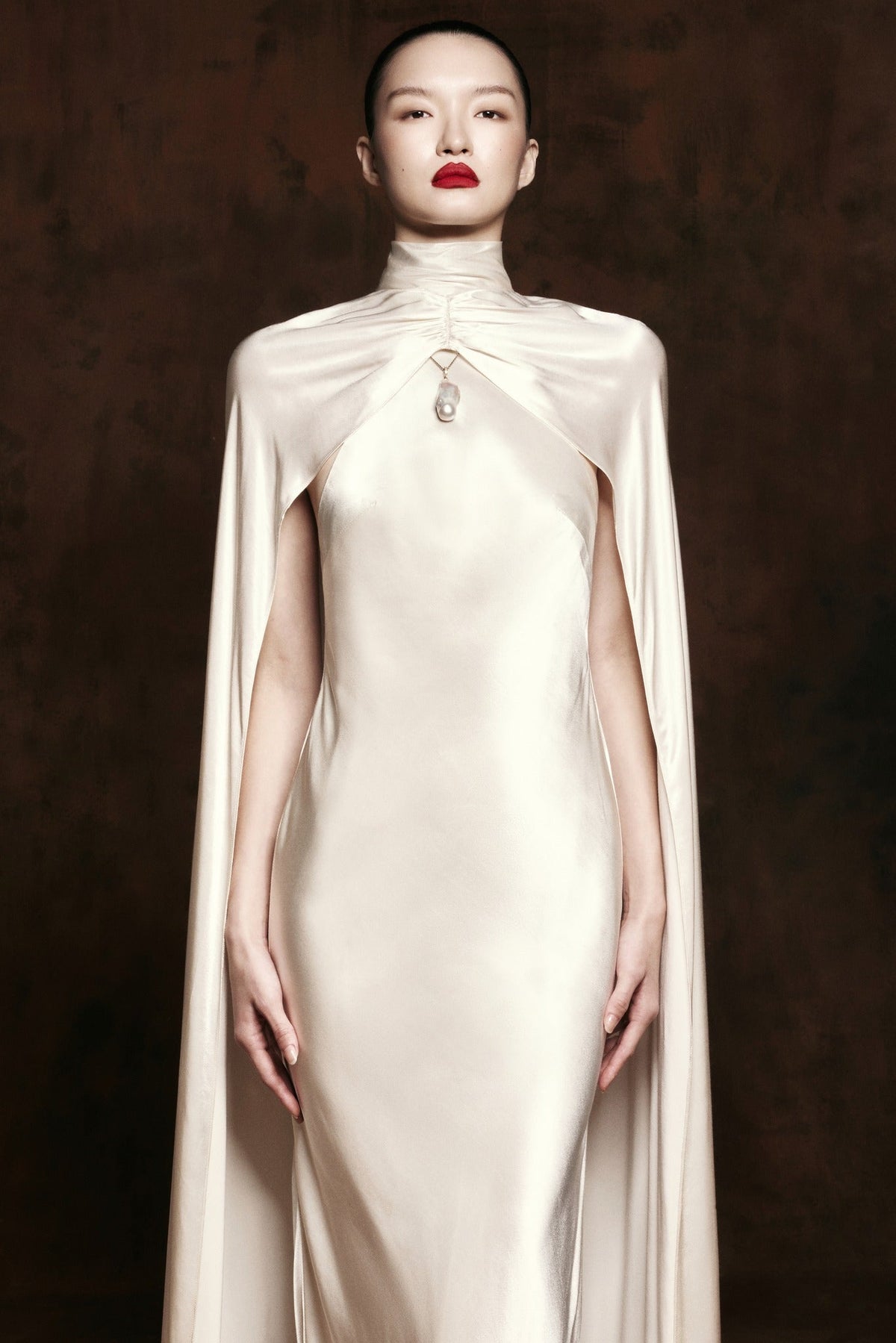 Nacre Cape Dress by HUONG Boutique