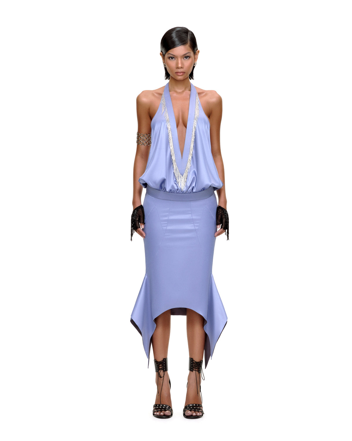 SADE MIDI SKIRT (BLUE) by BUPBES