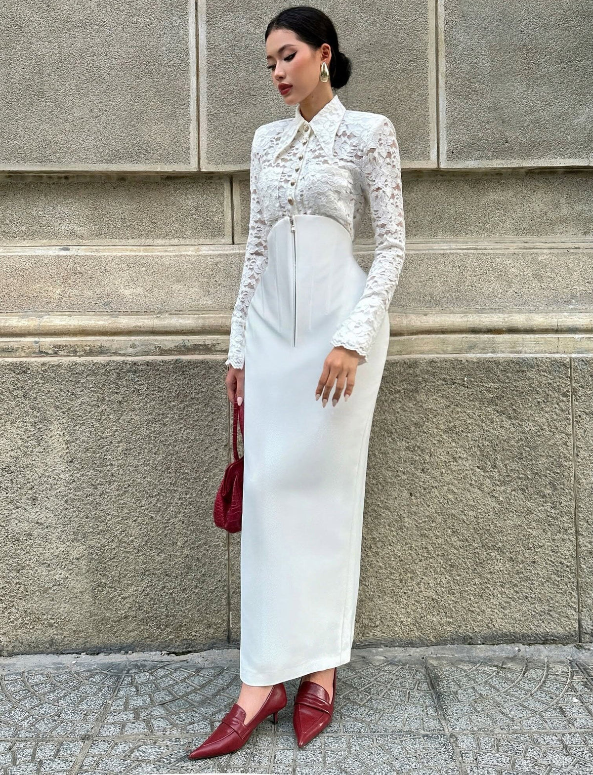 White Gianna Skirt by Keira Tong