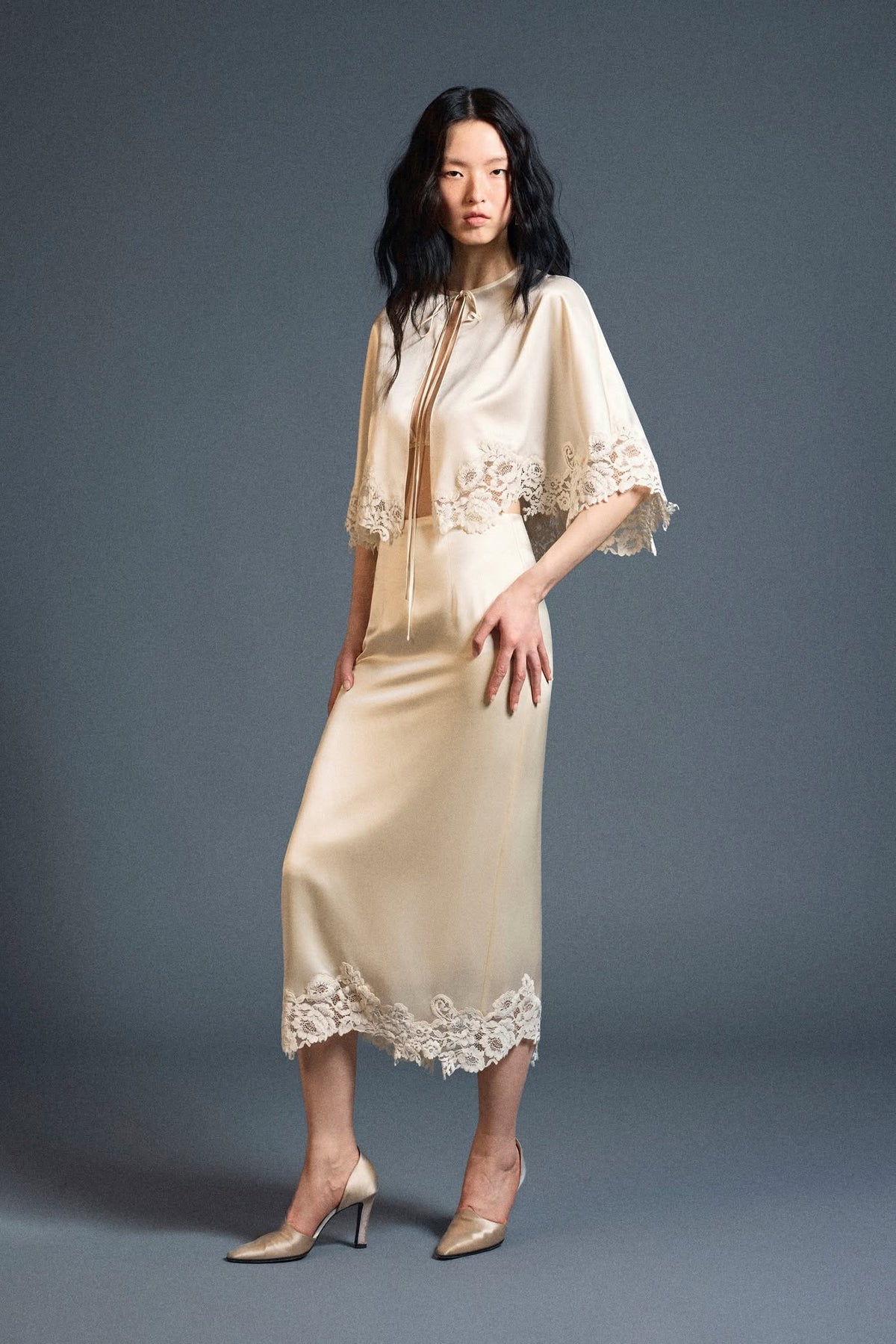 Velour Silk Cape by HUONG Boutique