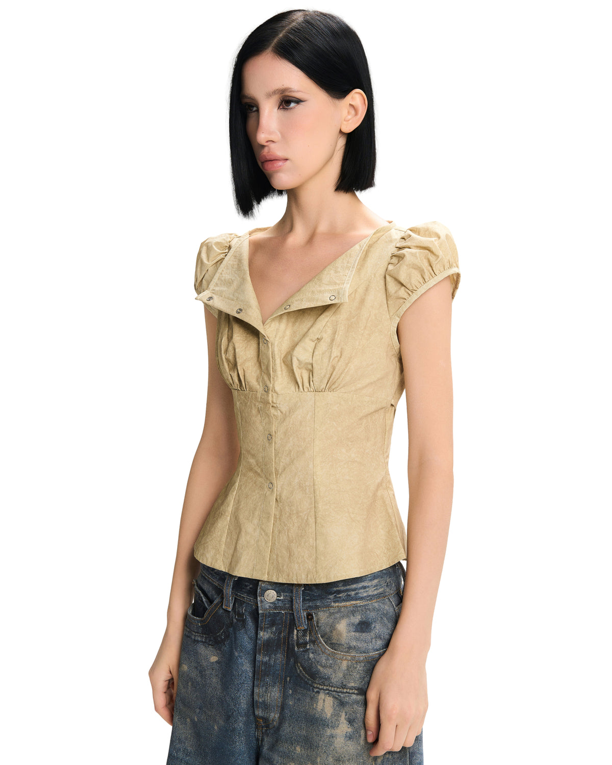Yu Top (Beige) by LSOUL