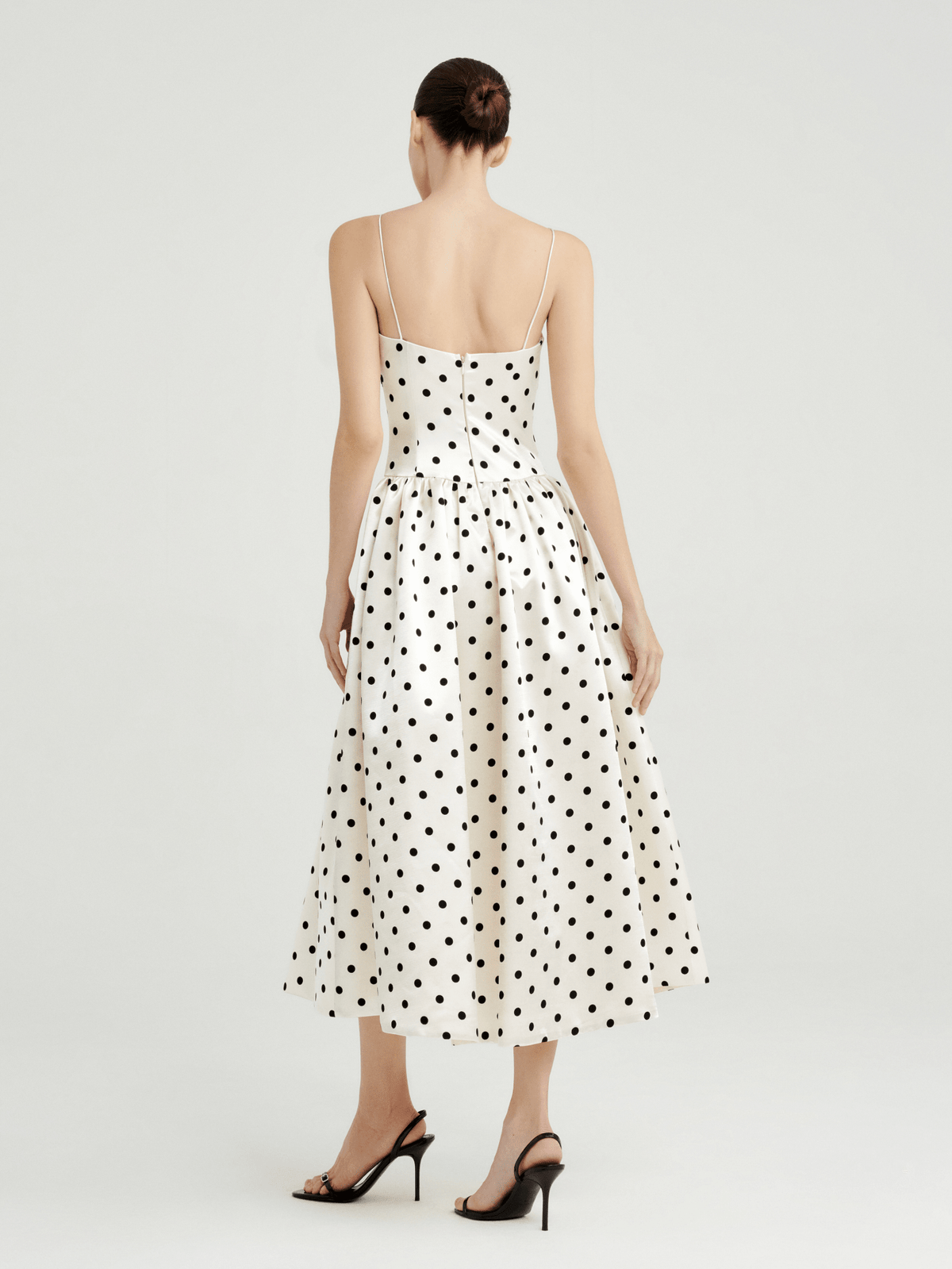 Amélie Polka Dot Satin Dress by COCOSIN
