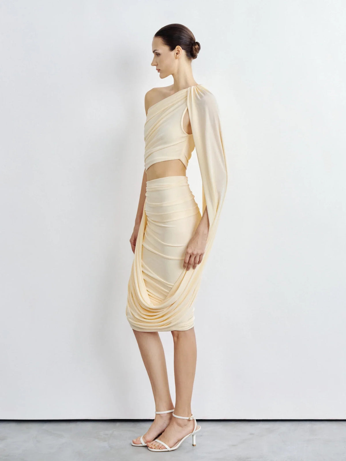 Athena Draped Cutout Midi by COCOSIN