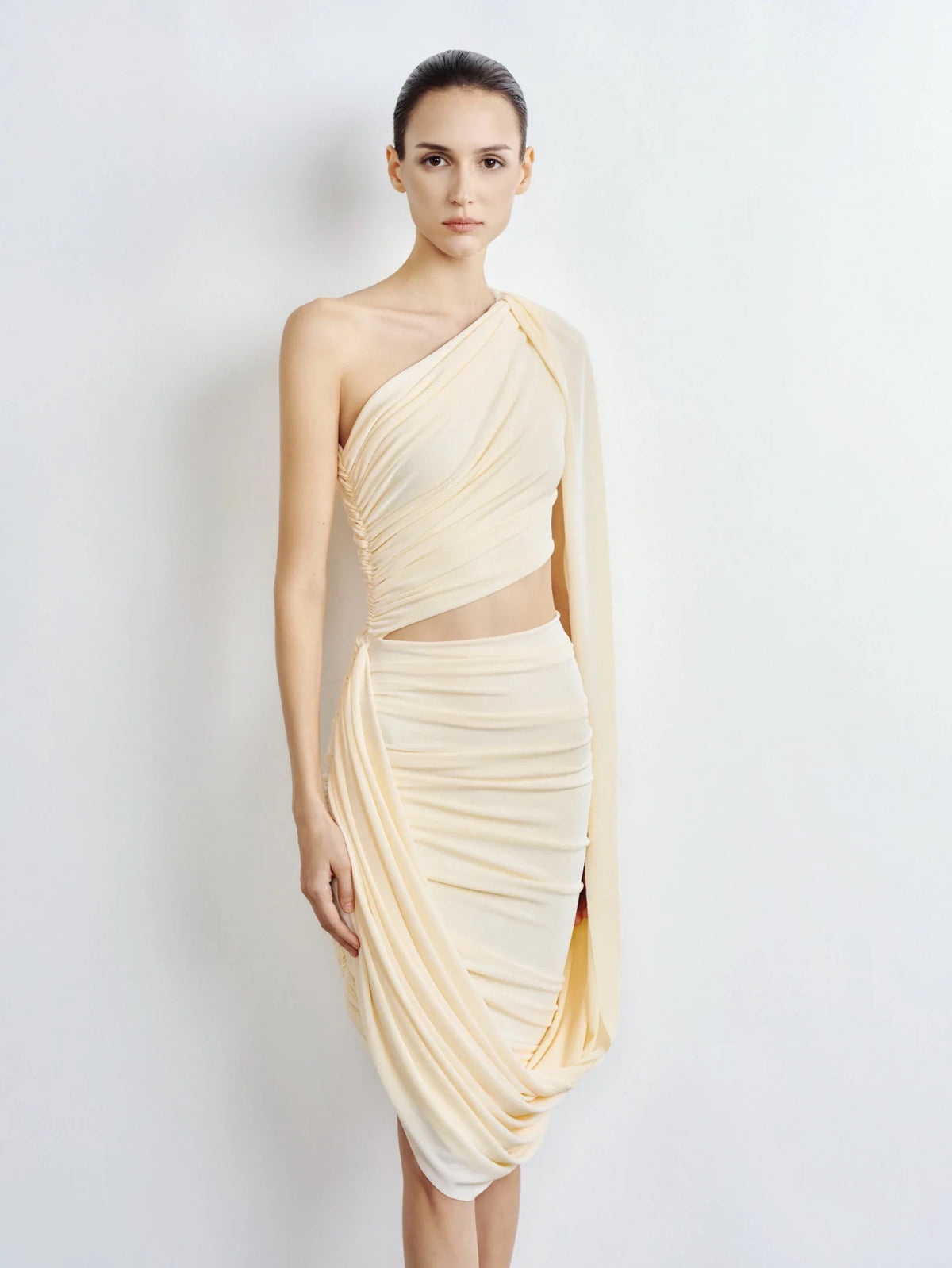 Athena Draped Cutout Midi by COCOSIN