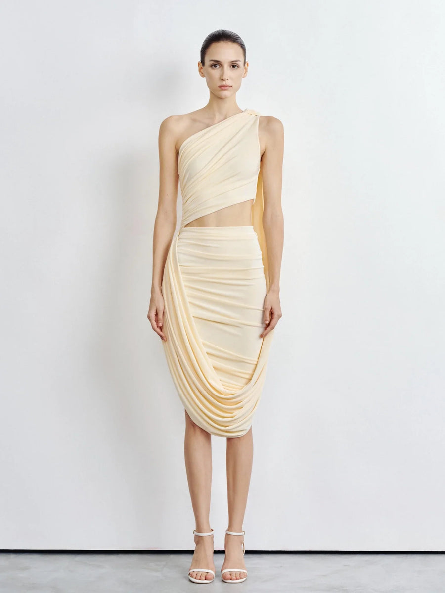 Athena Draped Cutout Midi