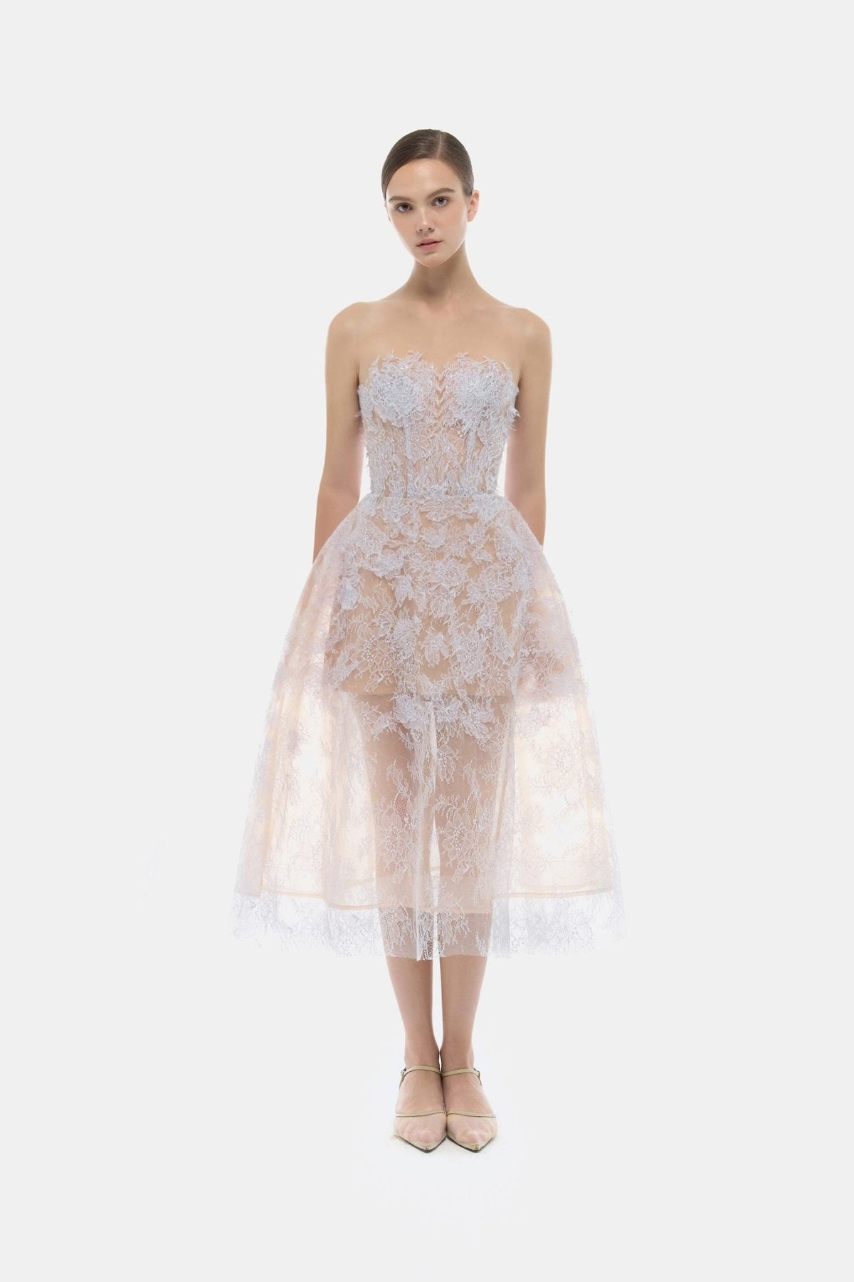 Baby Violet Beaded Lace Dress by Montsand