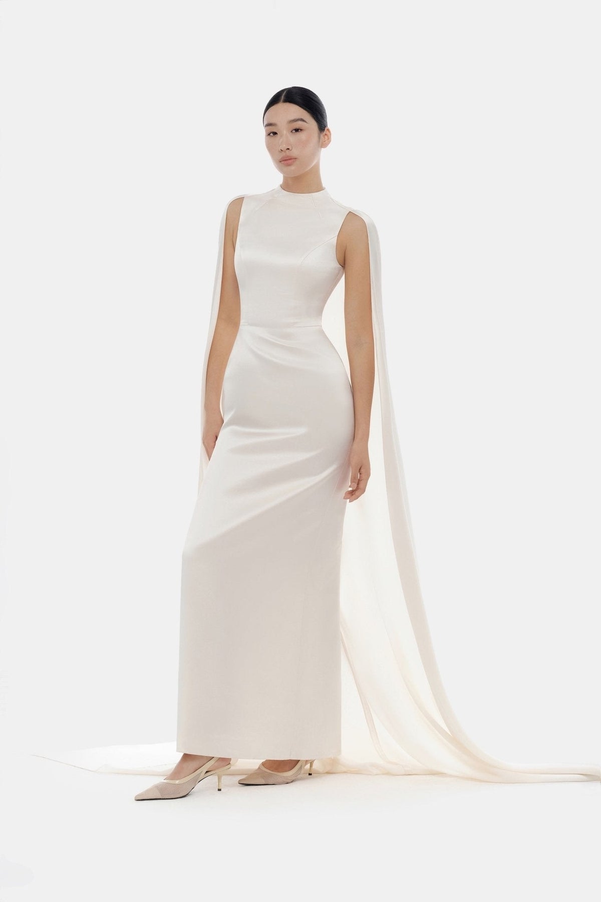 Beige Cape Dress by Montsand