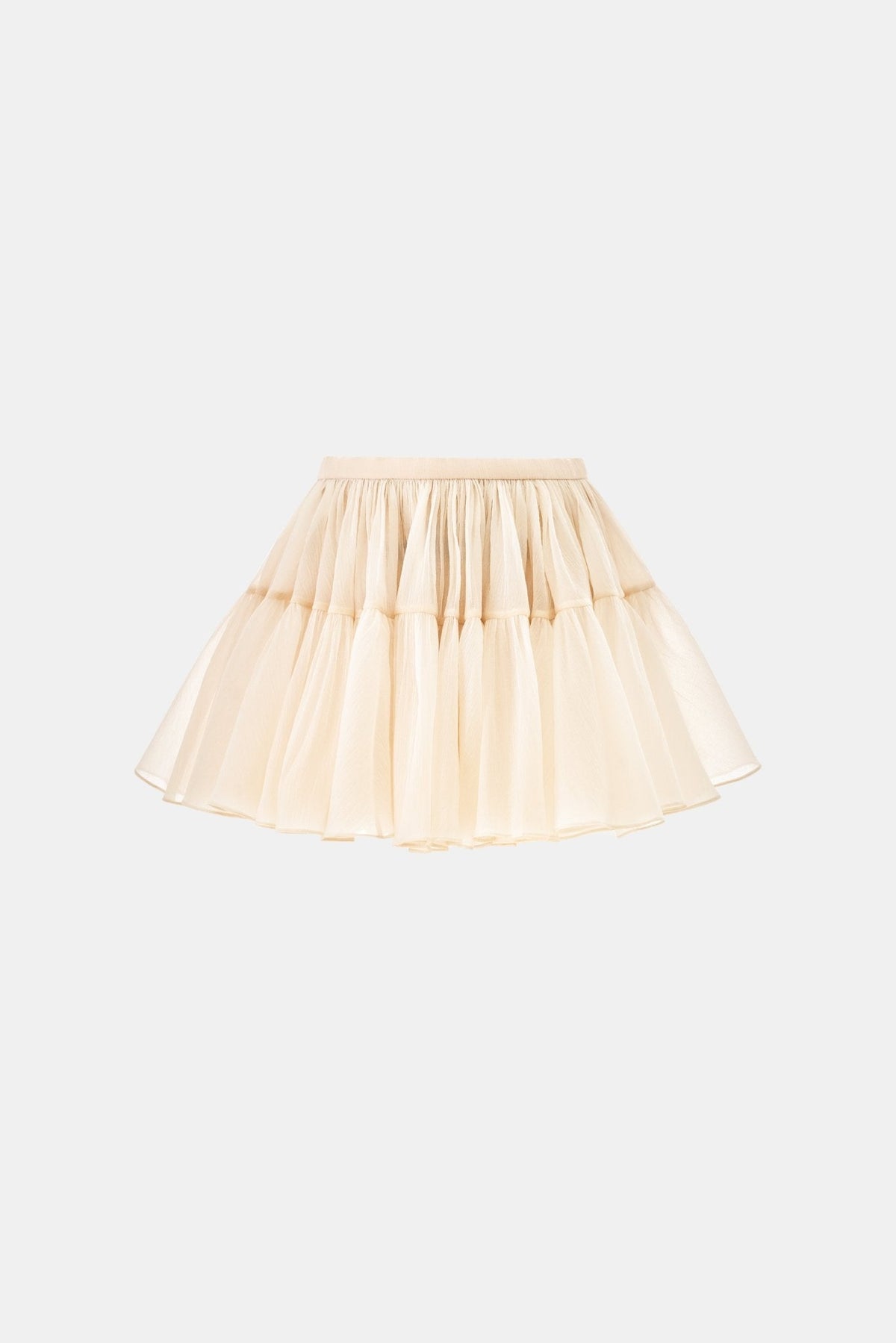 Beige Layered Tulle Mini skirt by Montsand