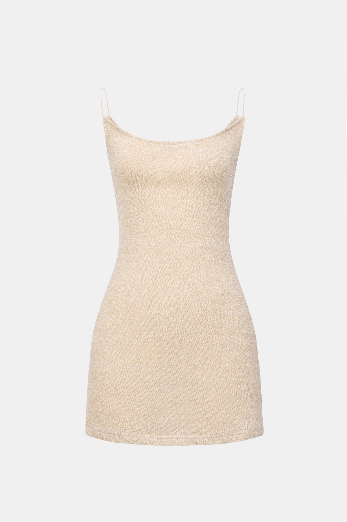 Beige Off-shoulder Floral Dress by Montsand
