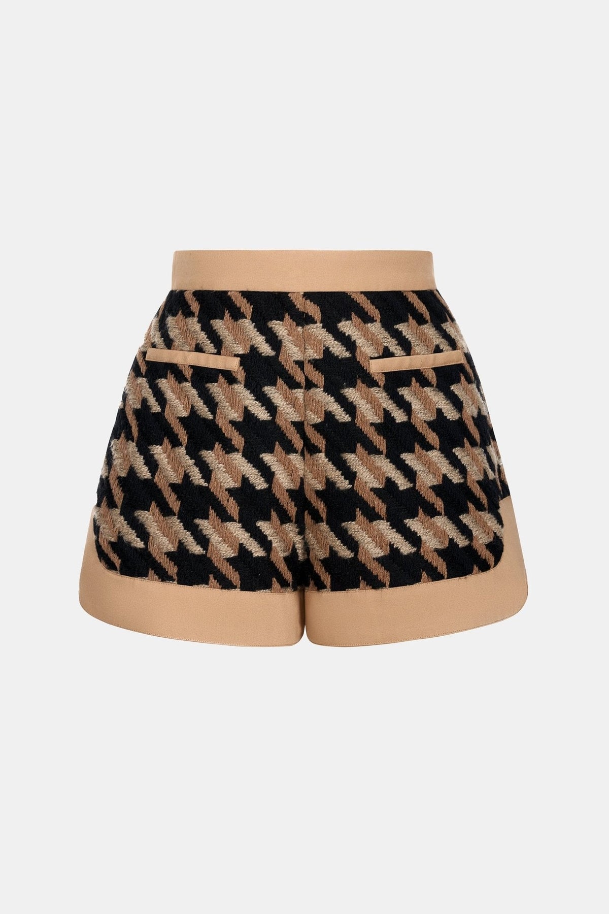 Black and Brown  Houndstooth Shorts by Montsand