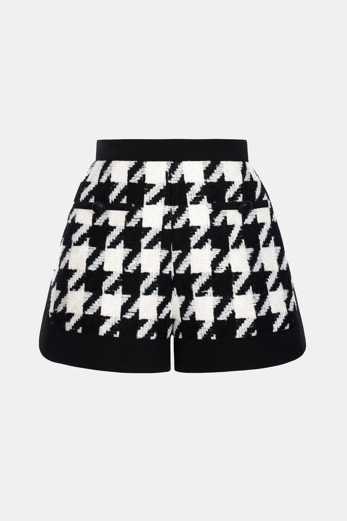 Black and White Houndstooth Shorts by Montsand