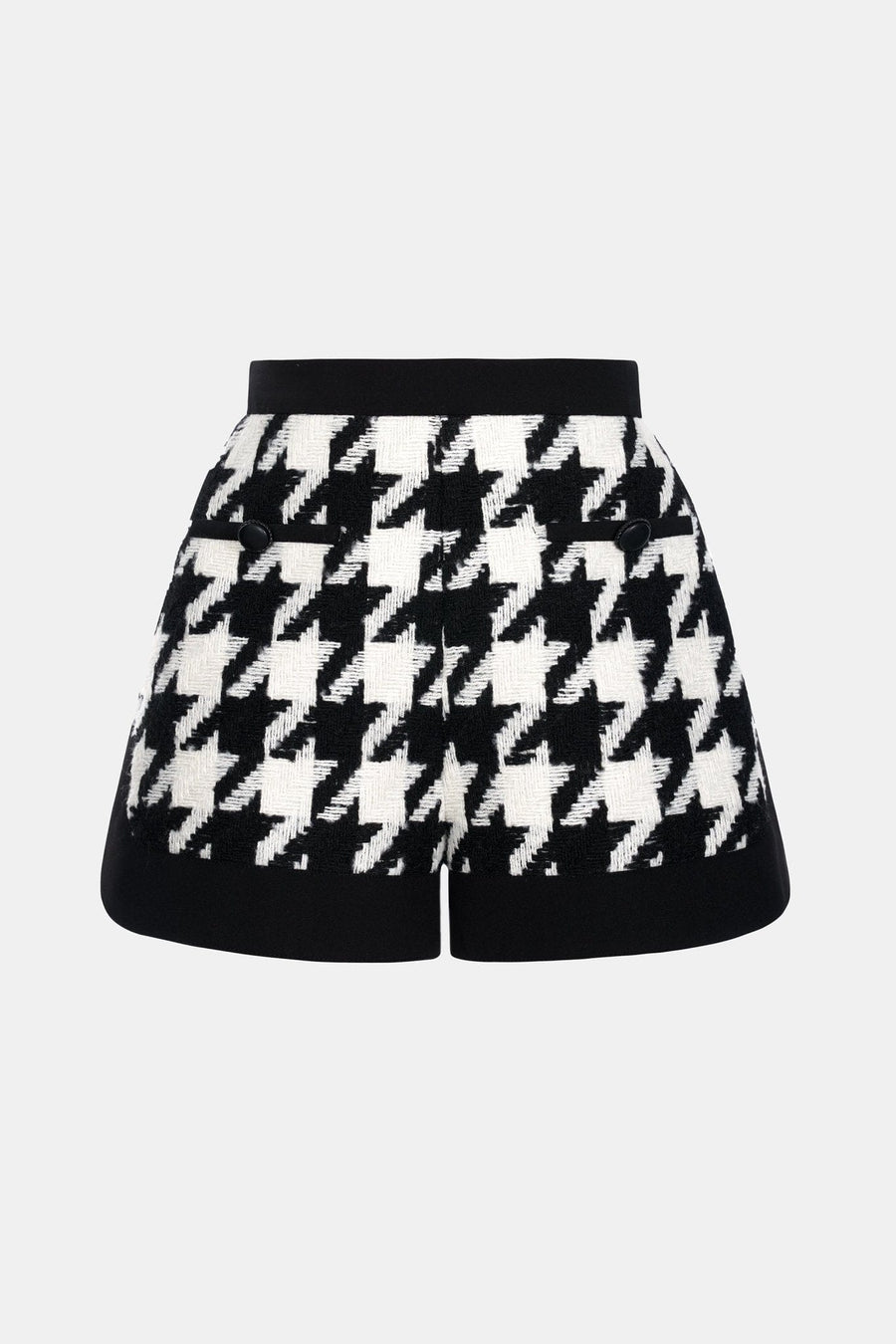 Black and White Houndstooth Shorts