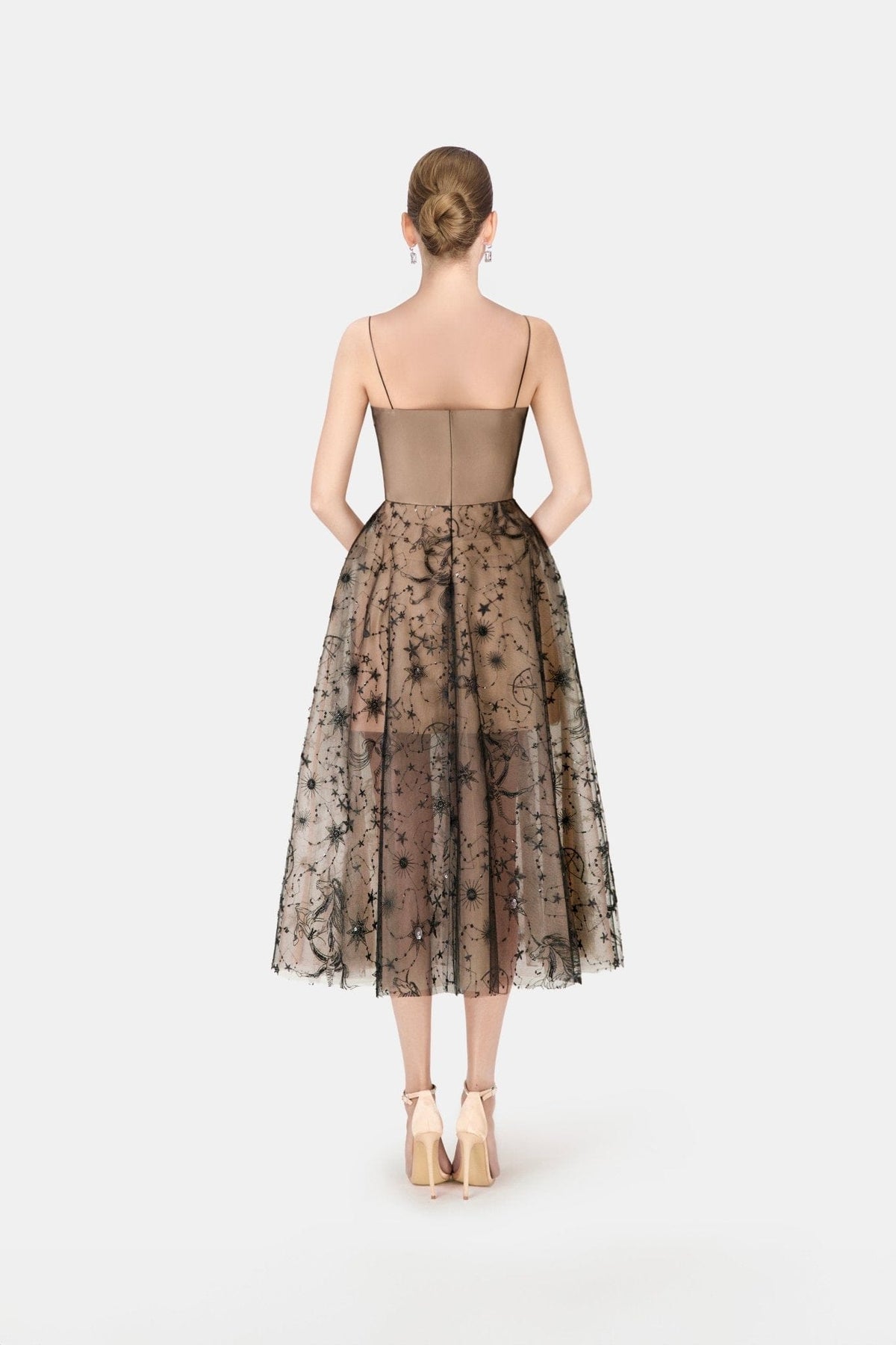 Black Beaded Embroidered Dress by Montsand