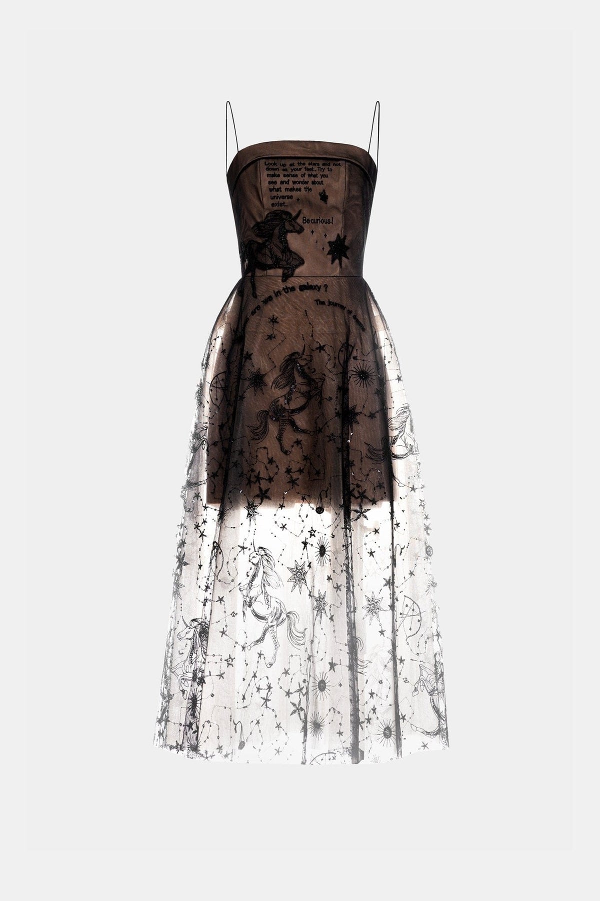 Black Beaded Embroidered Dress by Montsand