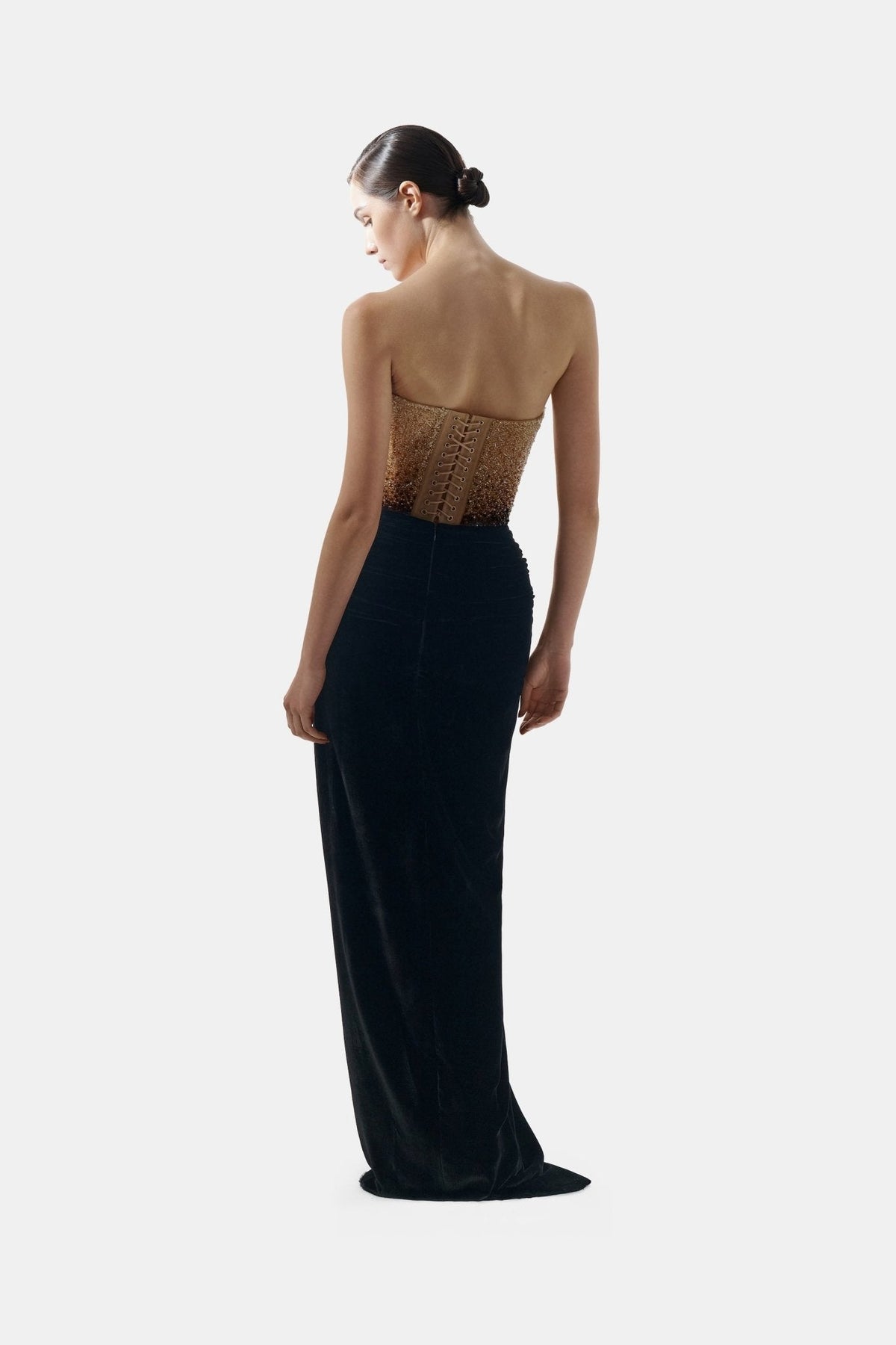 Black Champagne Crystalized Dress by Montsand