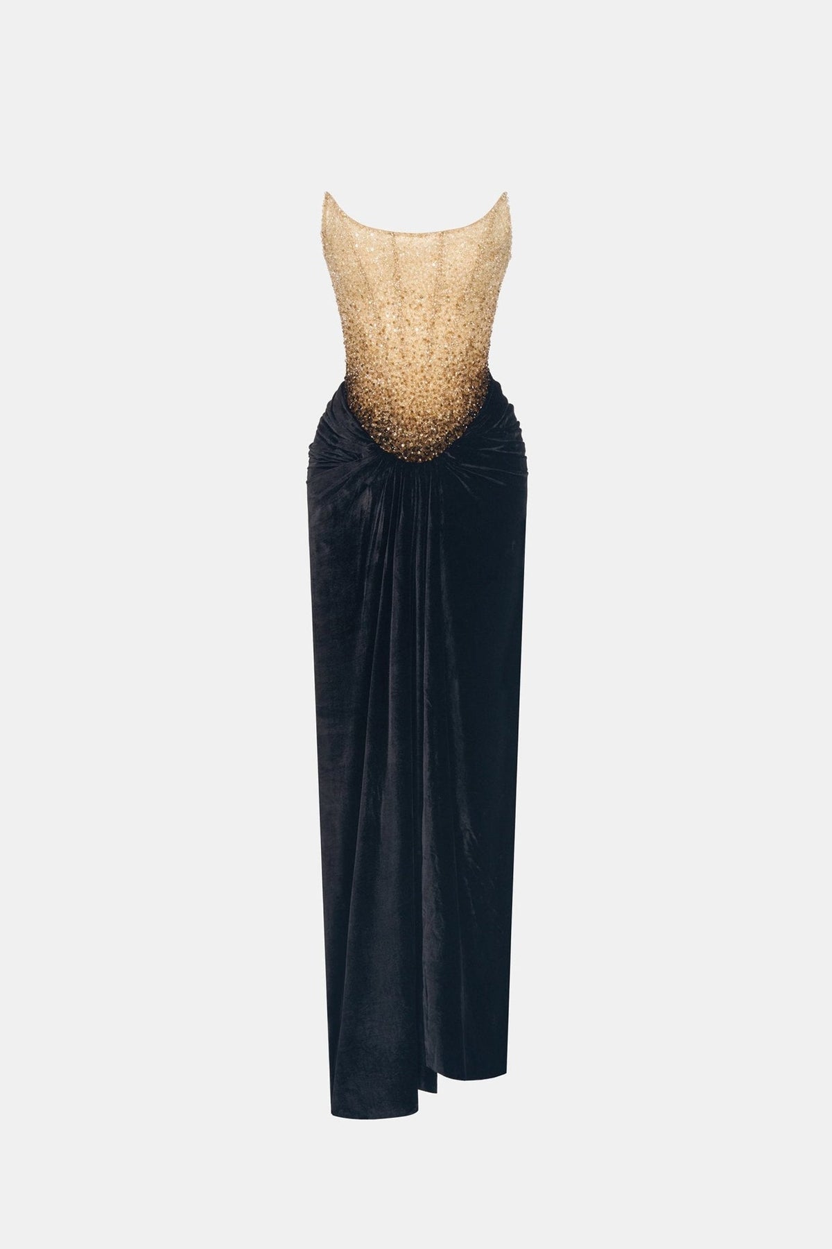 Black Champagne Crystalized Dress by Montsand