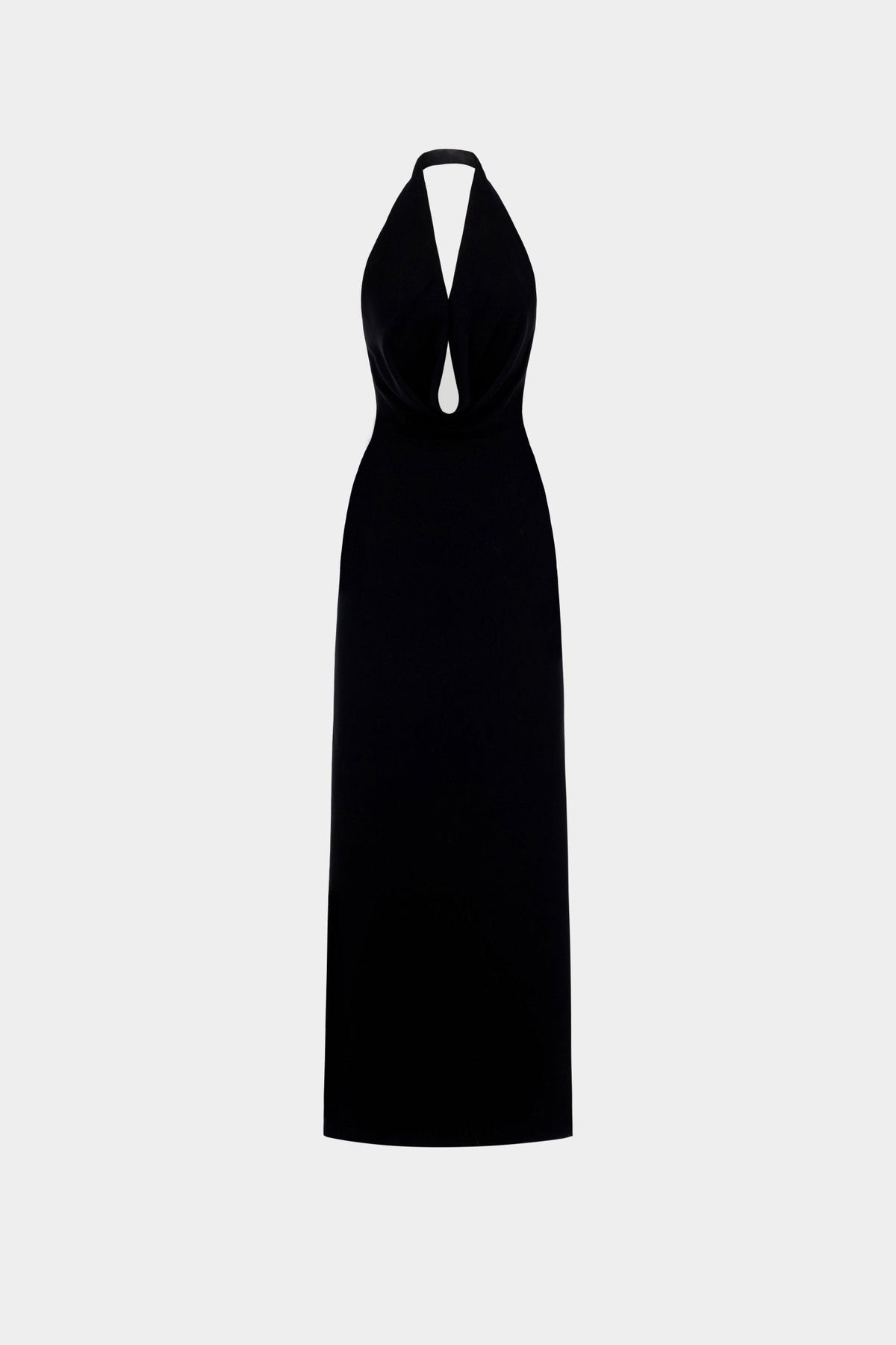 Black Cowl-neck Maxi Dress by Montsand