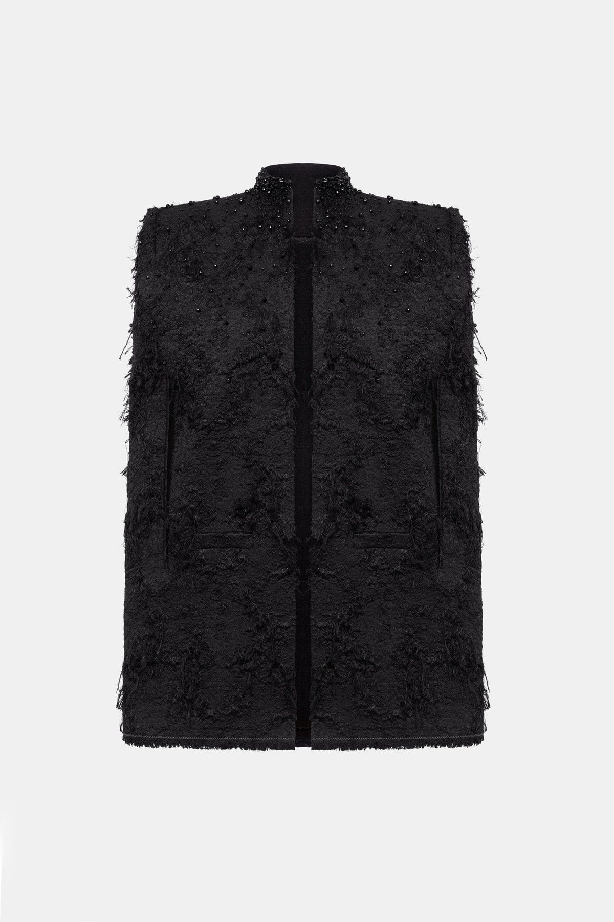Black Crystal Beaded Cape by Montsand