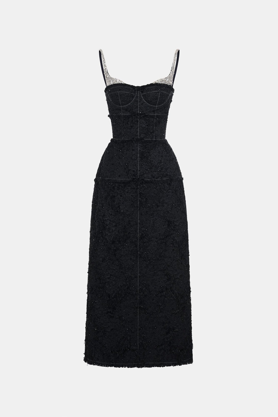 Black Crystal Beaded Dress