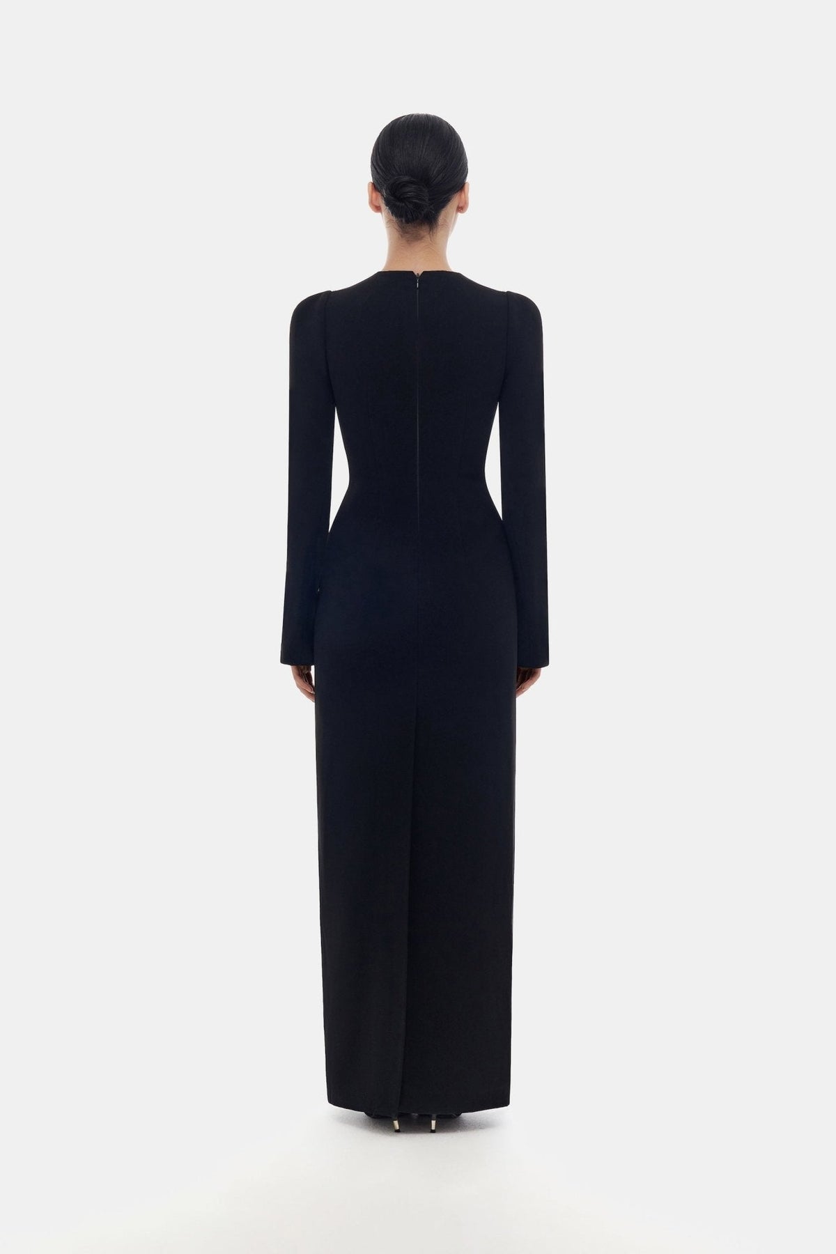 Black Faux-pearl Embellished  Dress by Montsand