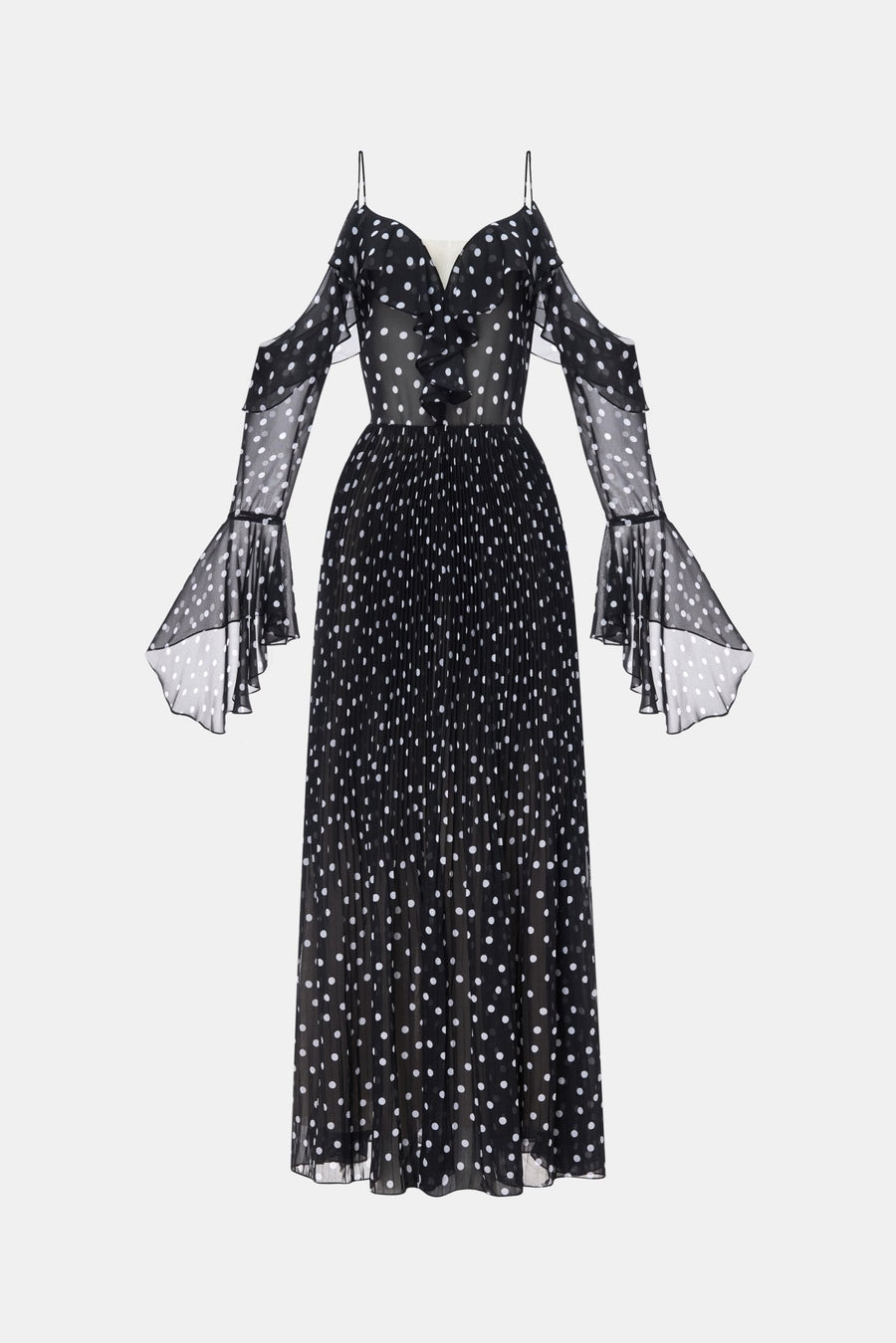 Black Off-shoulder Flowing Dress