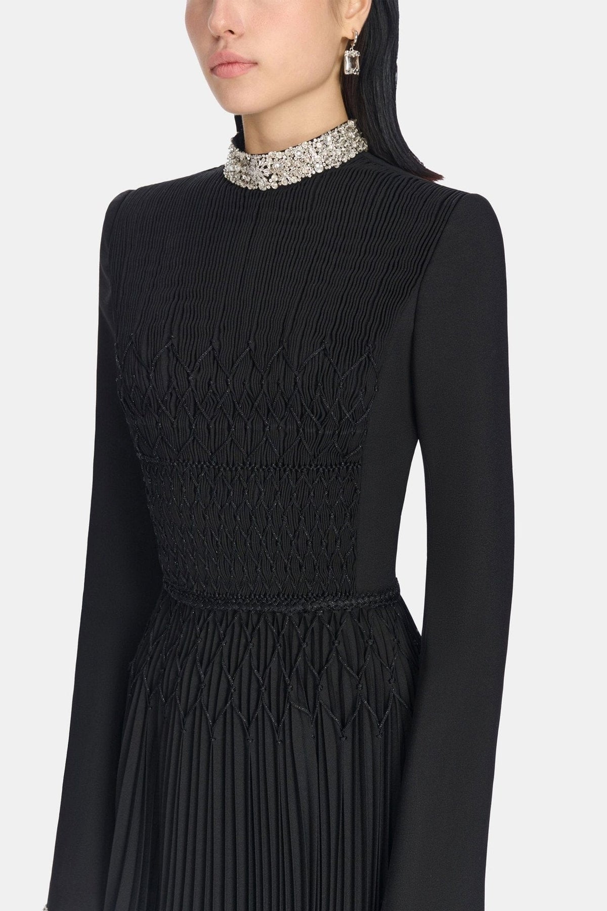 Black Smocked Dress by Montsand
