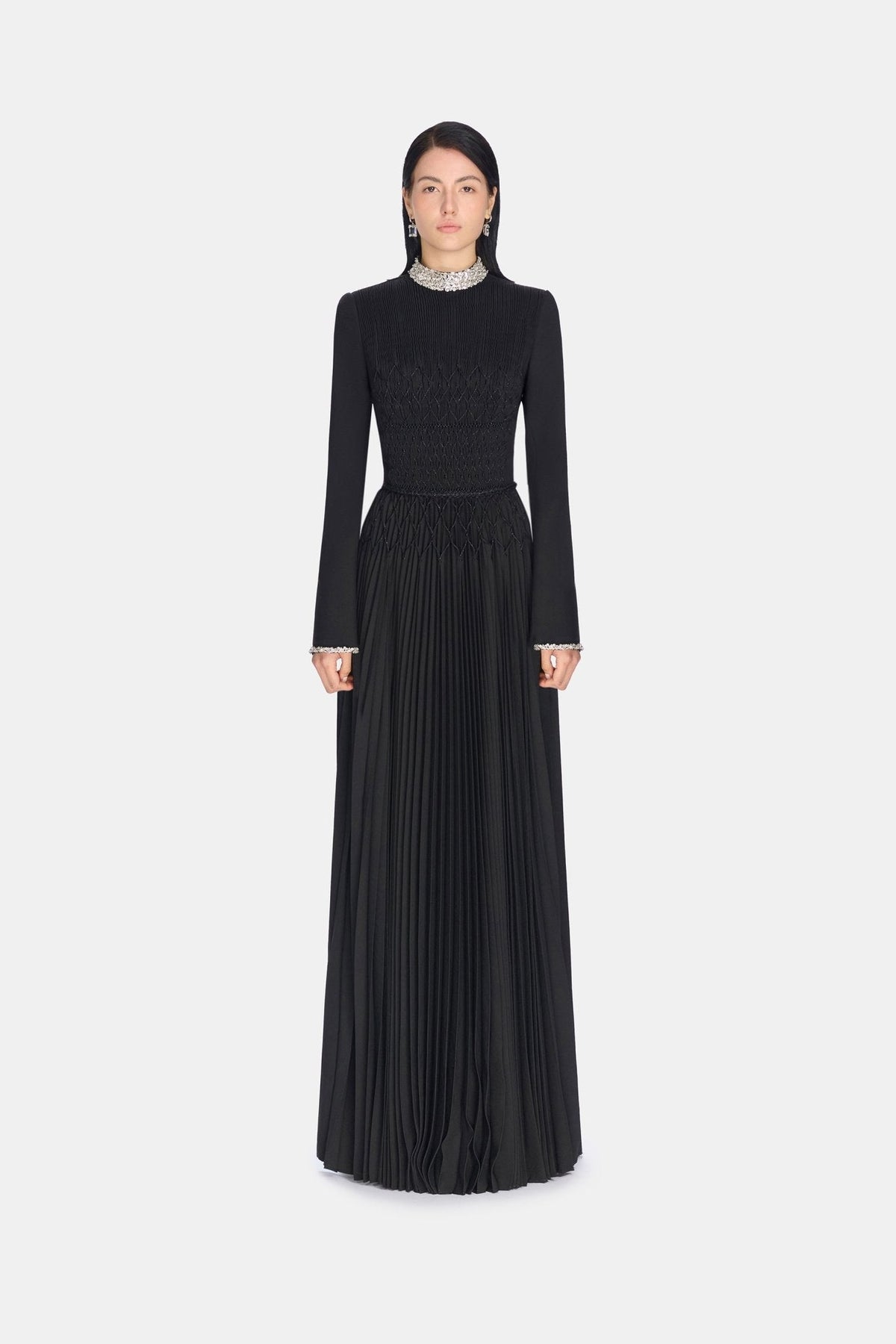 Black Smocked Dress by Montsand