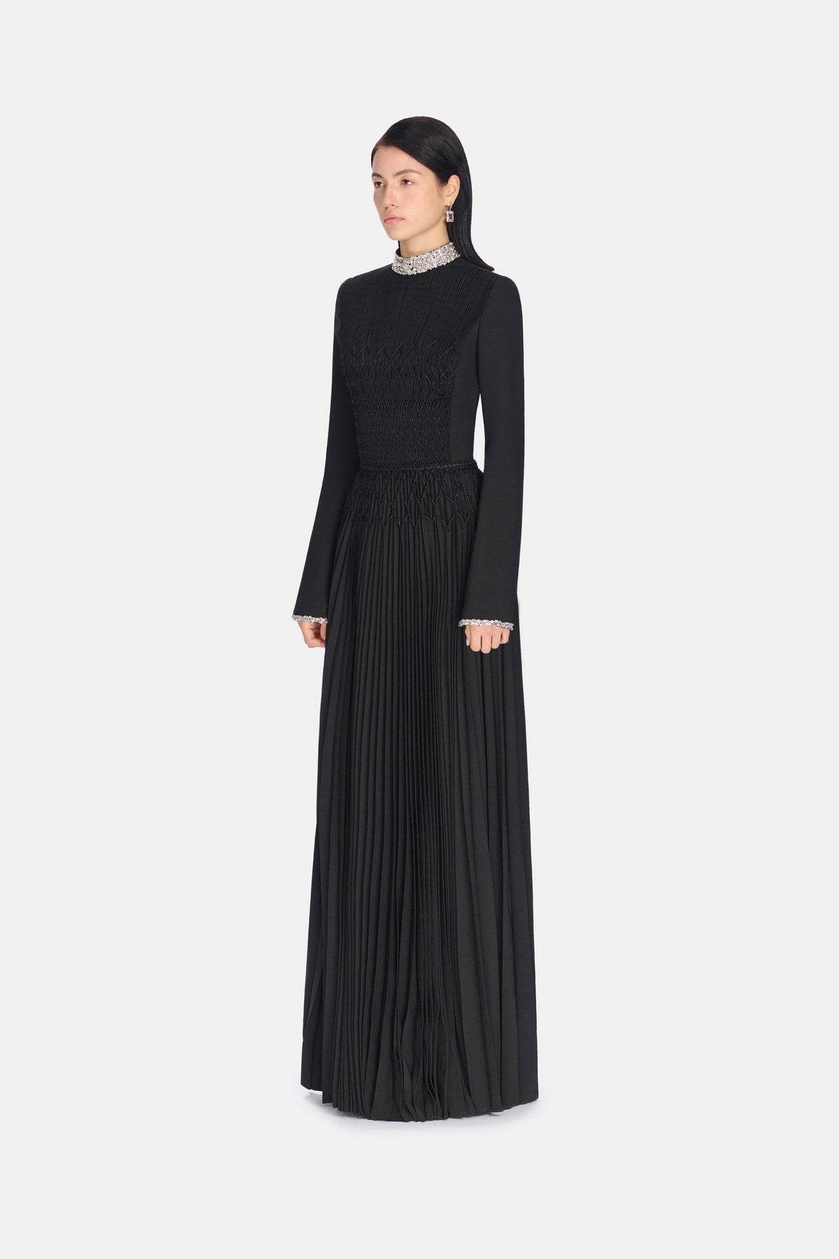 Black Smocked Dress by Montsand