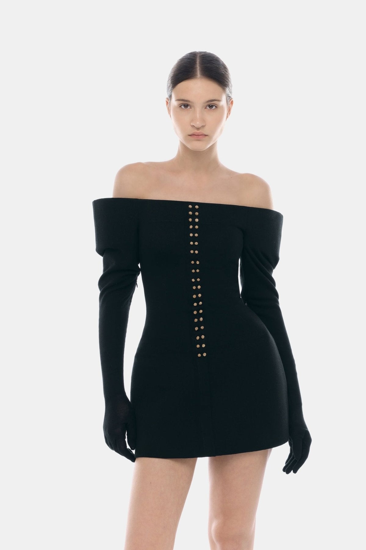 Black Studded Mini Dress by Montsand