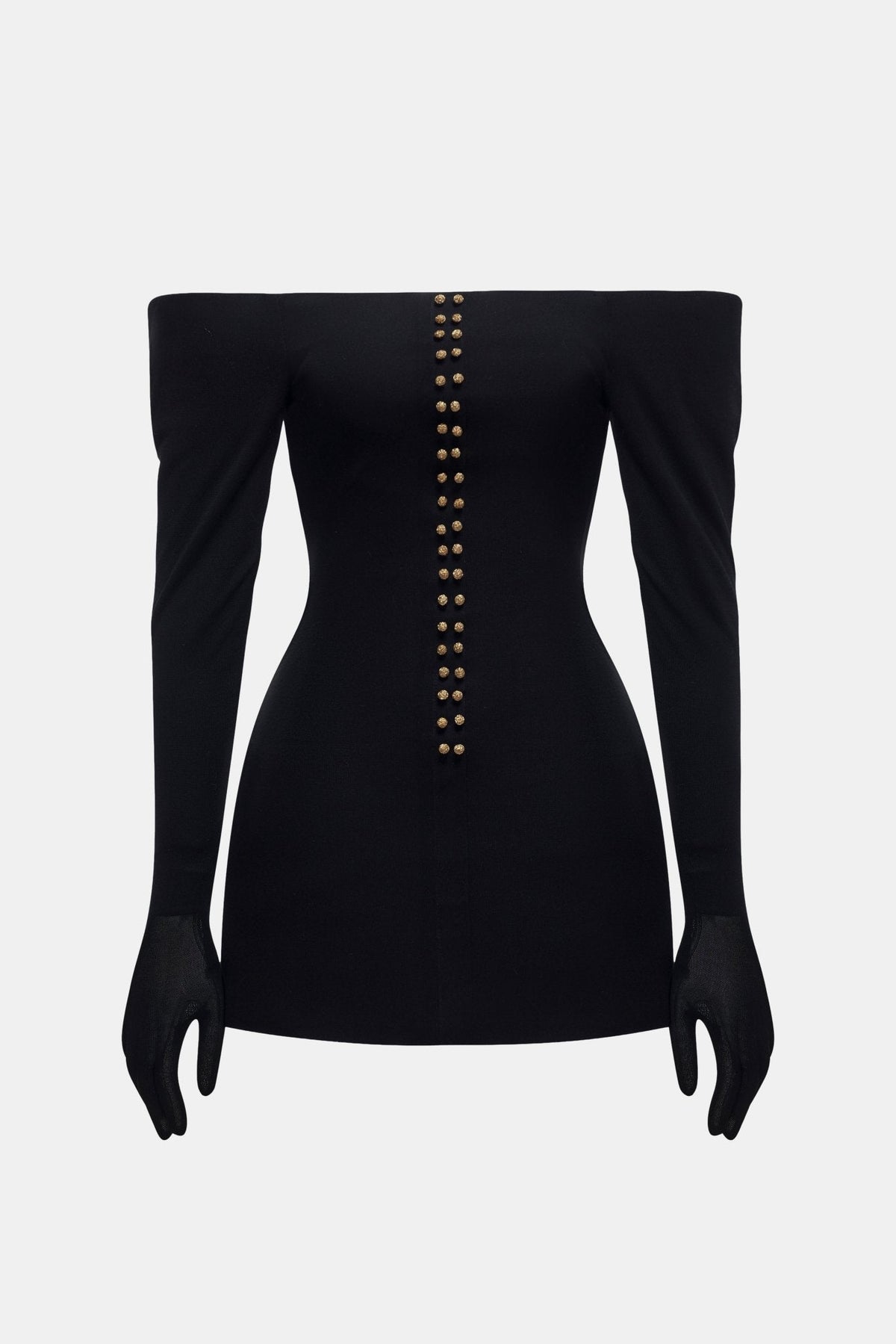 Black Studded Mini Dress by Montsand