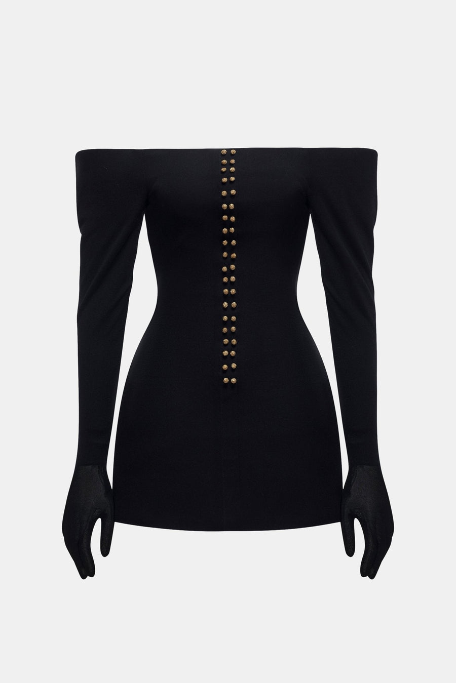 Black Studded Mini Dress
