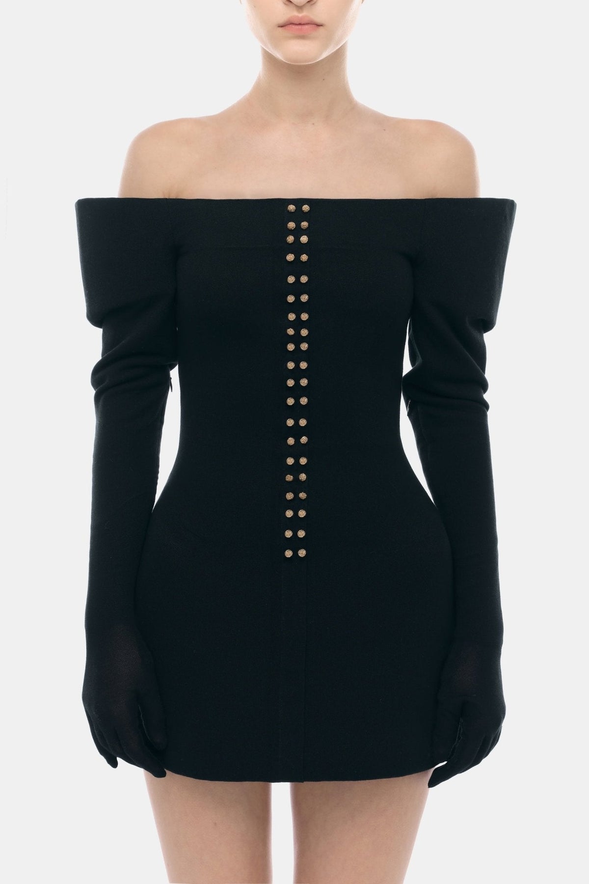 Black Studded Mini Dress by Montsand