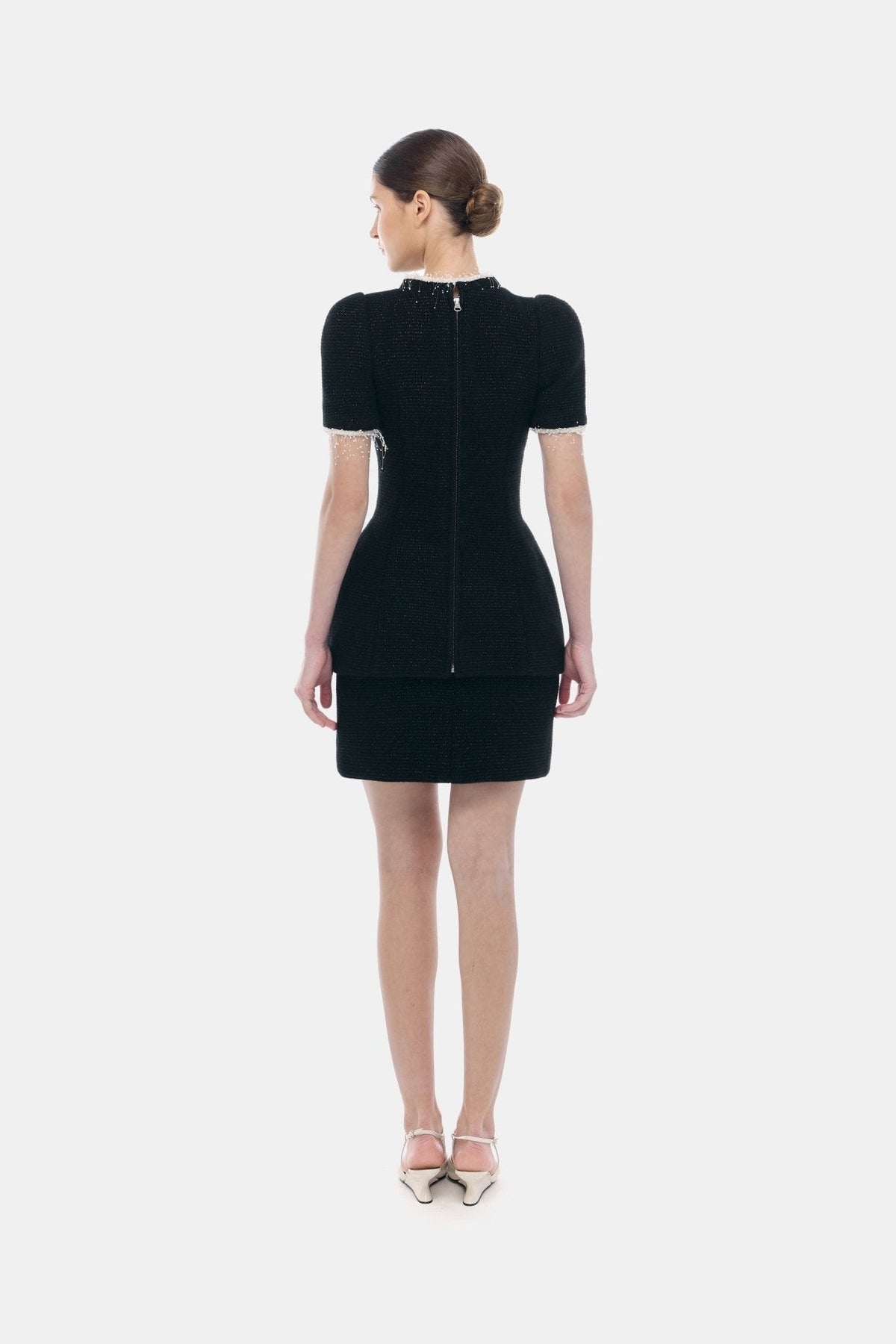 Black Tweed Skirt by Montsand