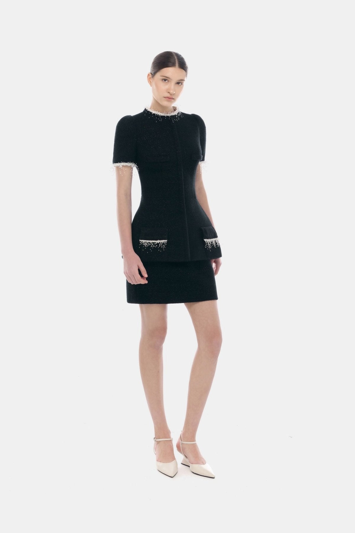Black Tweed Skirt by Montsand