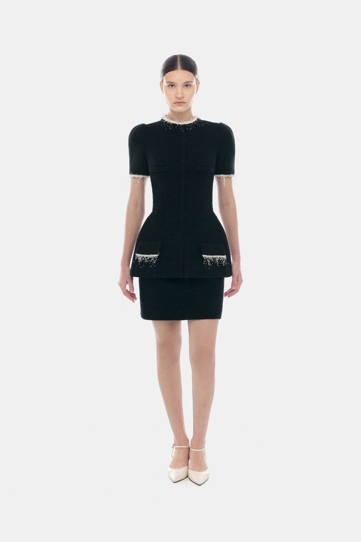 Black Tweed Skirt by Montsand