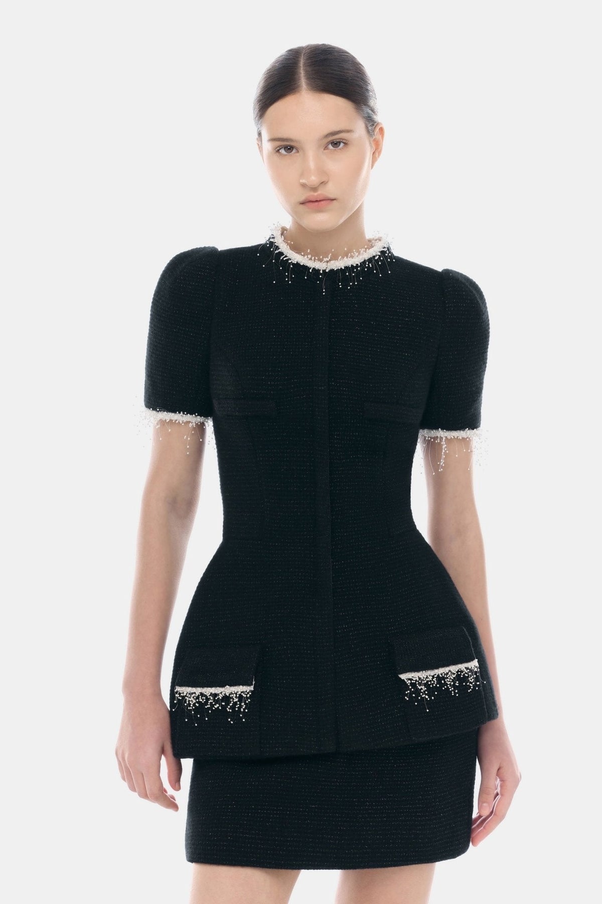 Black Tweed Skirt by Montsand