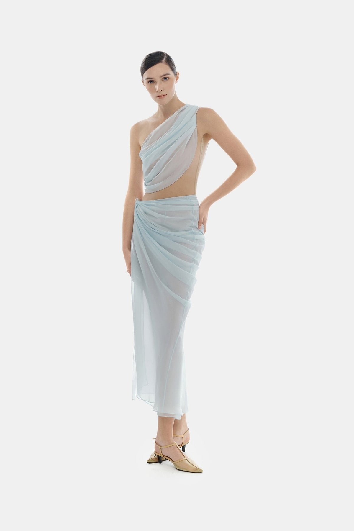Blue Draped Top by Montsand