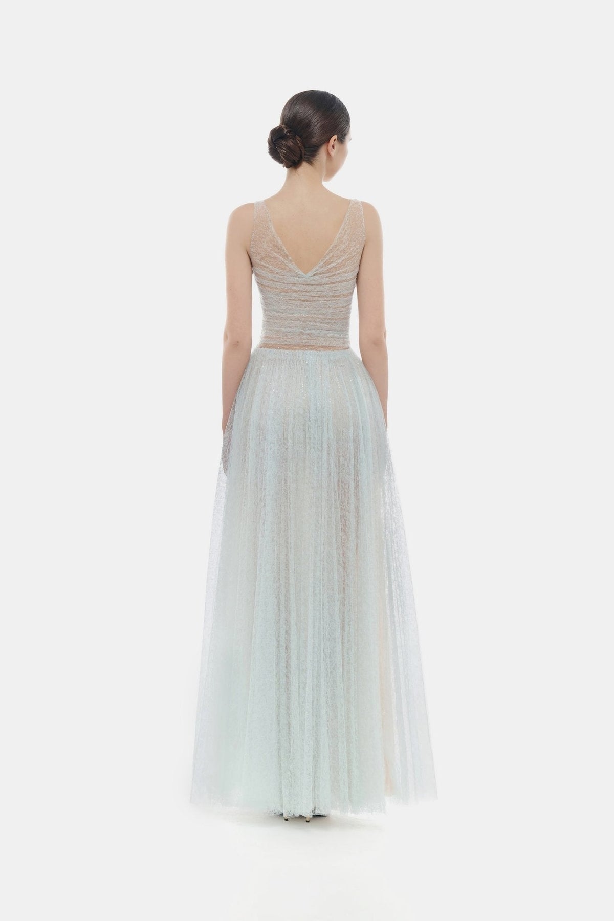 Blue Drapped Maxi Dress by Montsand