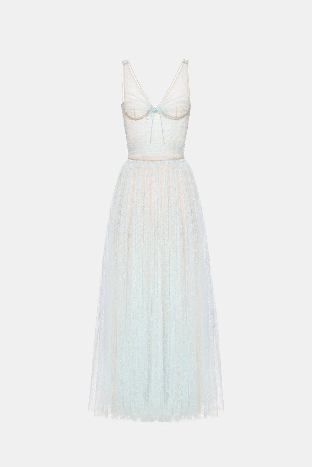 Blue Drapped Maxi Dress by Montsand