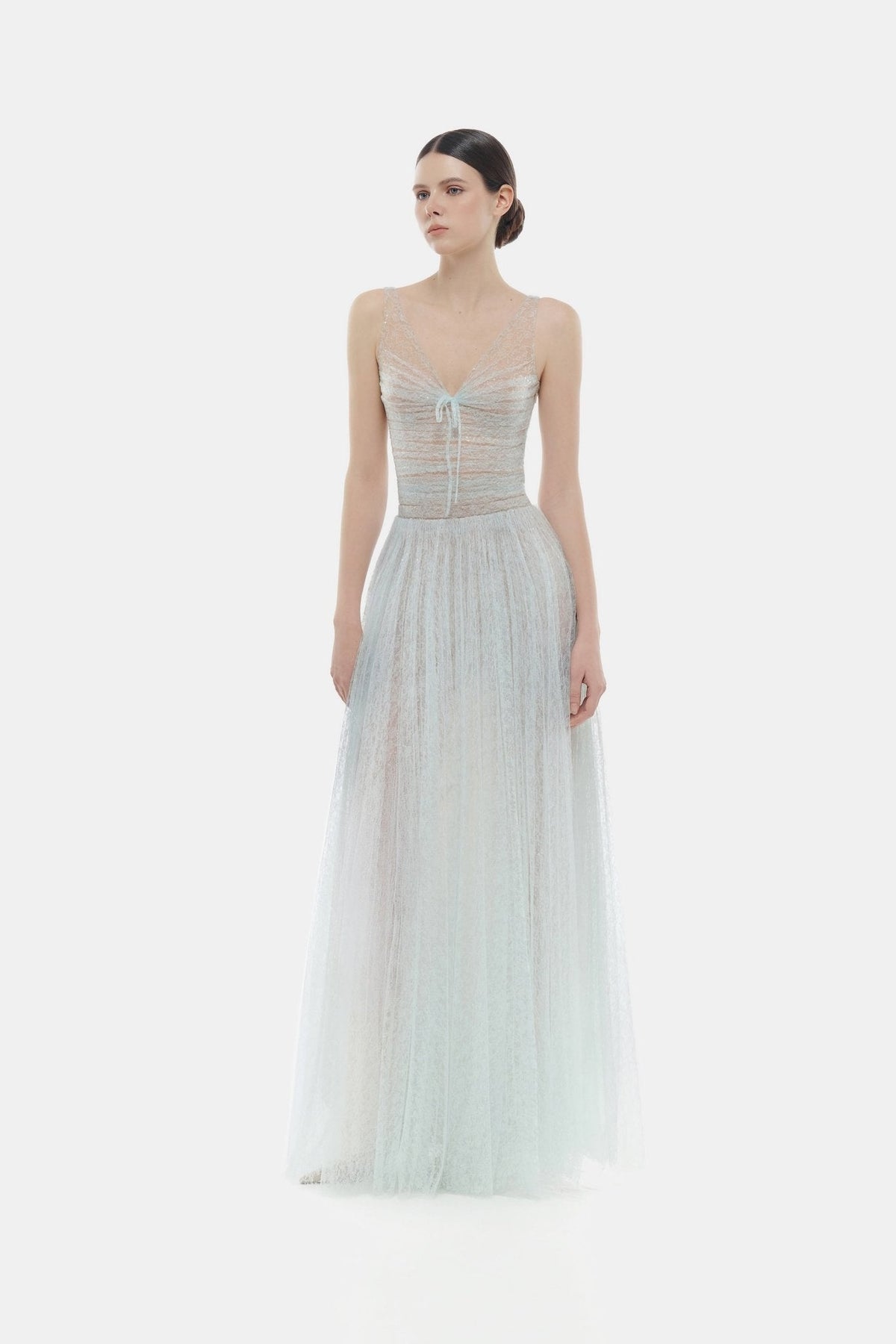 Blue Drapped Maxi Dress by Montsand