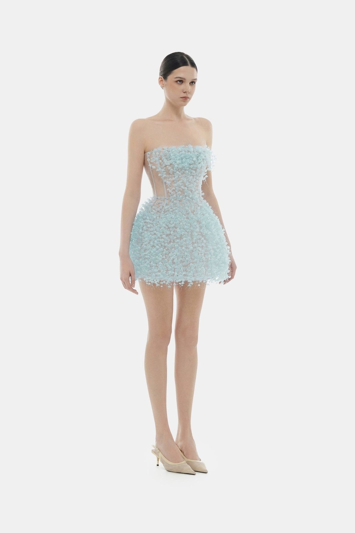 Blue Flowers Mini Dress by Montsand