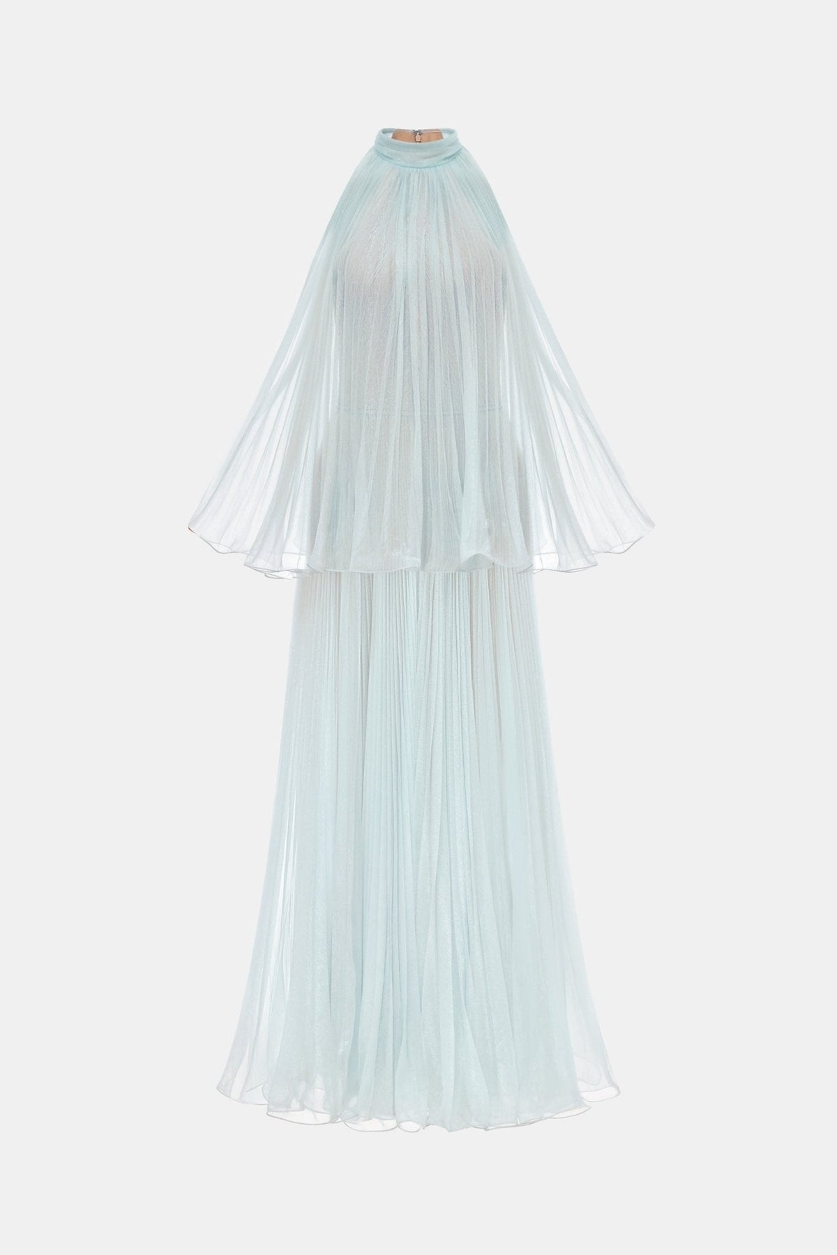 Blue Pleated Dress by Montsand