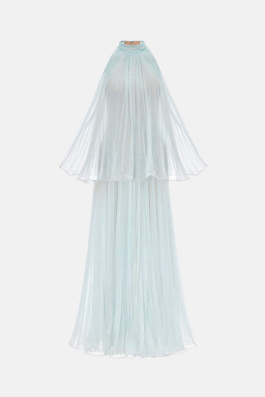 Blue Pleated Dress