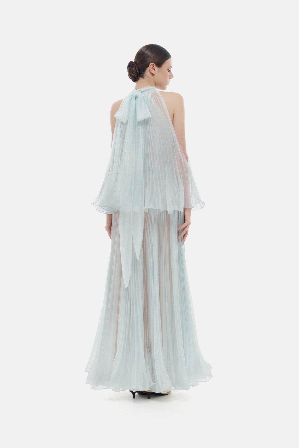 Blue Pleated Dress by Montsand