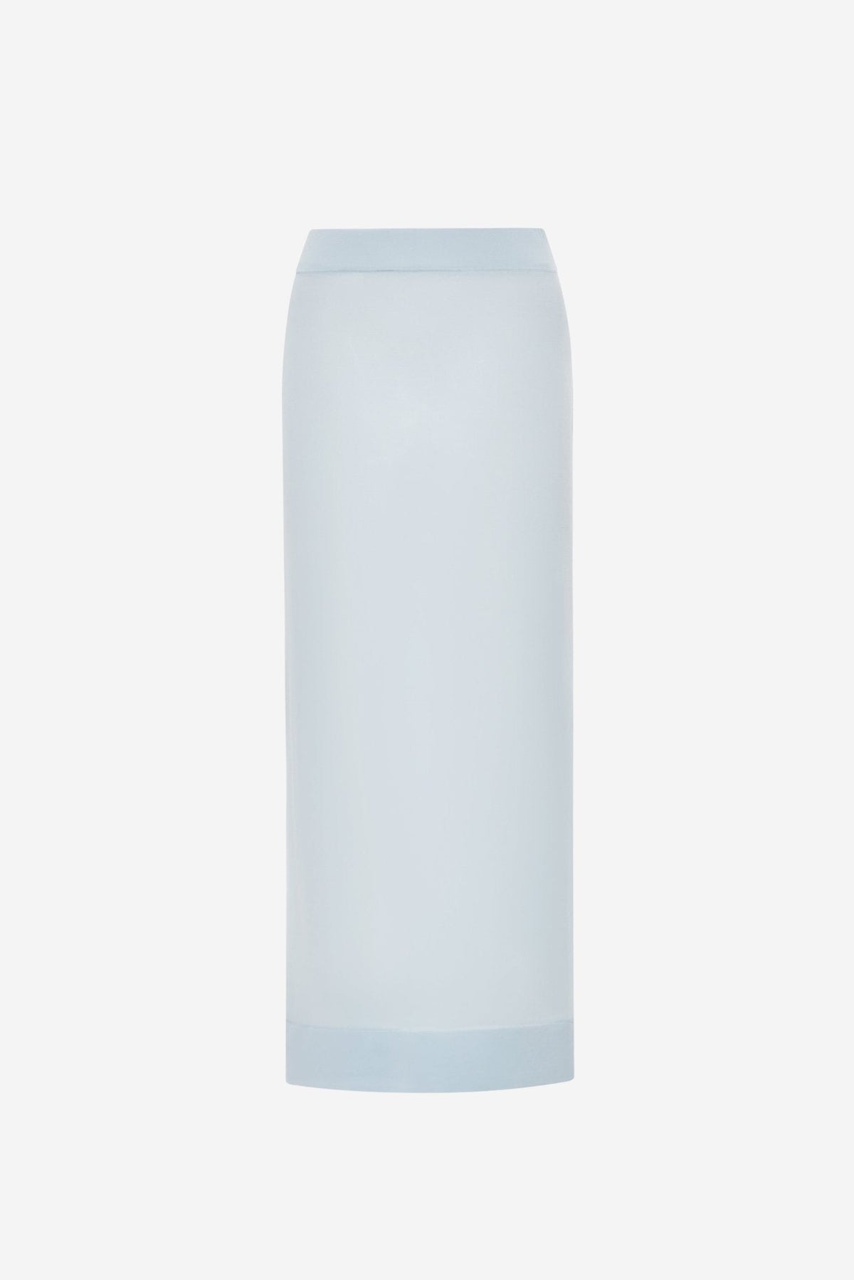 Blue Sheer Layered Midi Skirt by Montsand