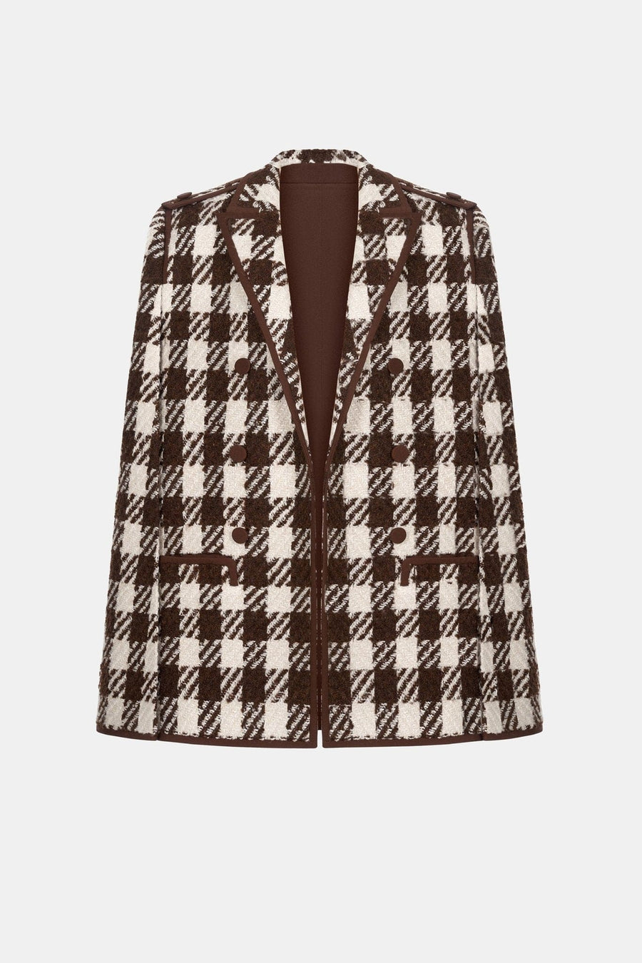 Brown Checkered Cape