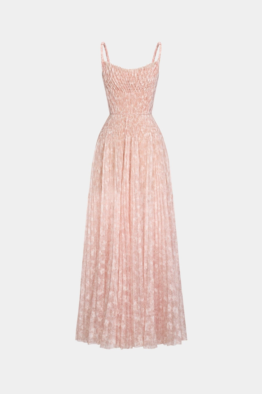 Brown Pleated Maxi Dress