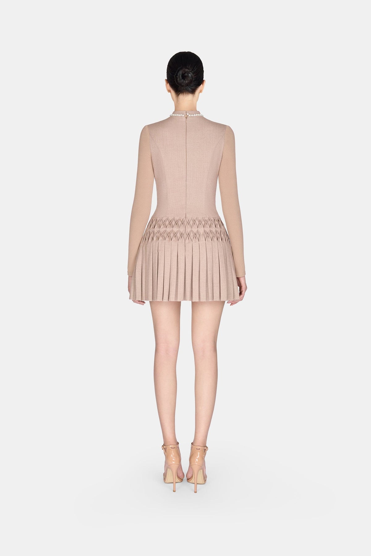 Brown Smocked Mini Dress by Montsand