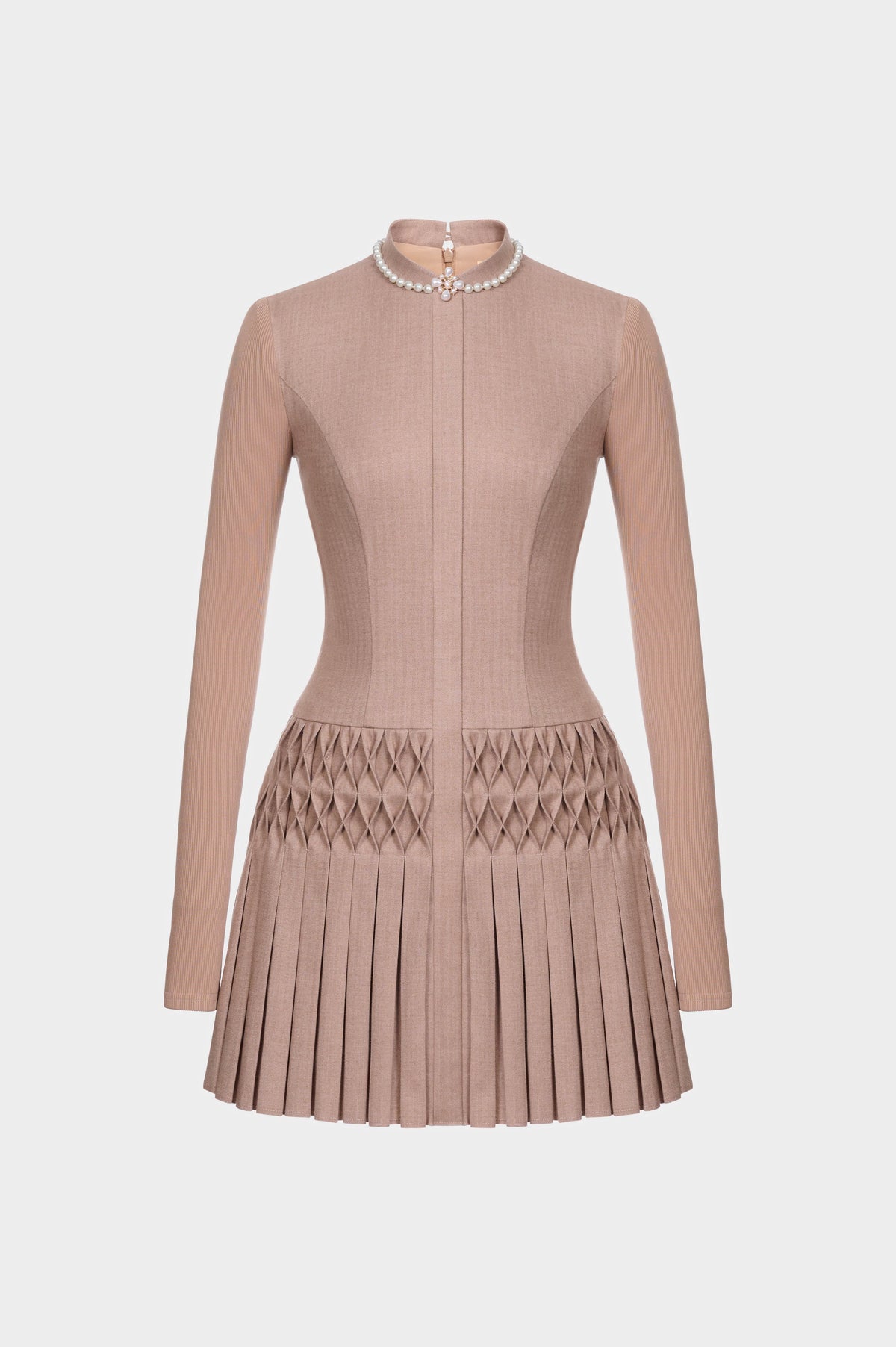 Brown Smocked Mini Dress by Montsand